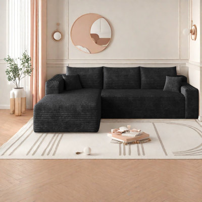 Canapé modulaire en velours côtelé 96 pouces Compression