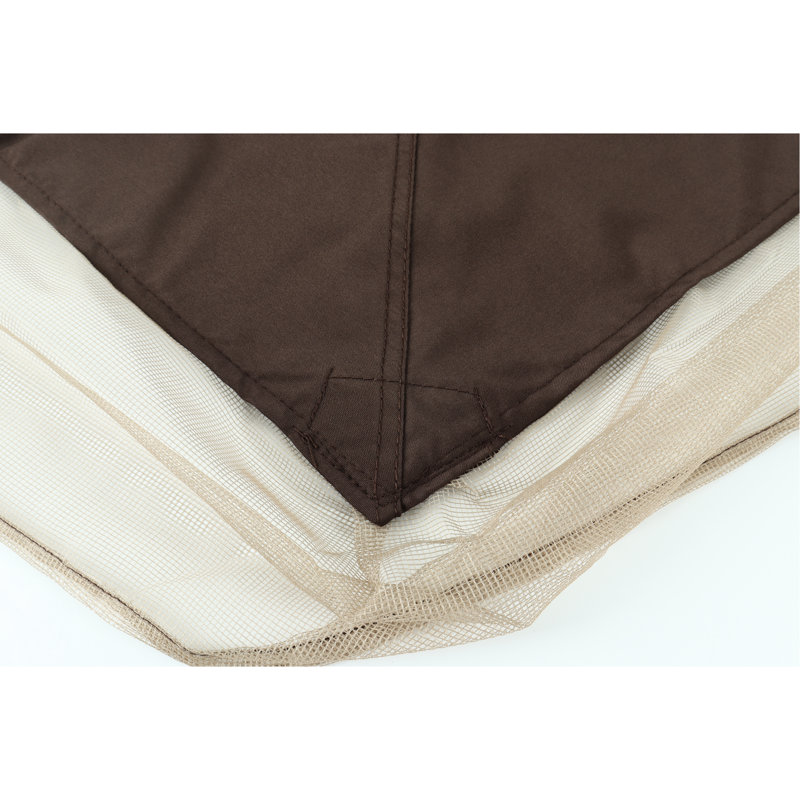 Auvent de remplacement pour abri de jardin d'extérieur 10 x 10 pi - Double niveau, protégé, imperméable, enveloppant, patio brun étagé, eau, entourant