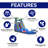HeroKiddo 15 FT Ocean Shark Commercial Grade Water Slide (with Pool and Blower)