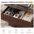 38.2" Lift Top Coffee Table With Storage And Led Lights, Modern Fluted Coffee Table For Living Room, Mid Century Rectangular Wooden Tea Table, Smart Lift Up Center Table For Apartment Or Office-1883832476