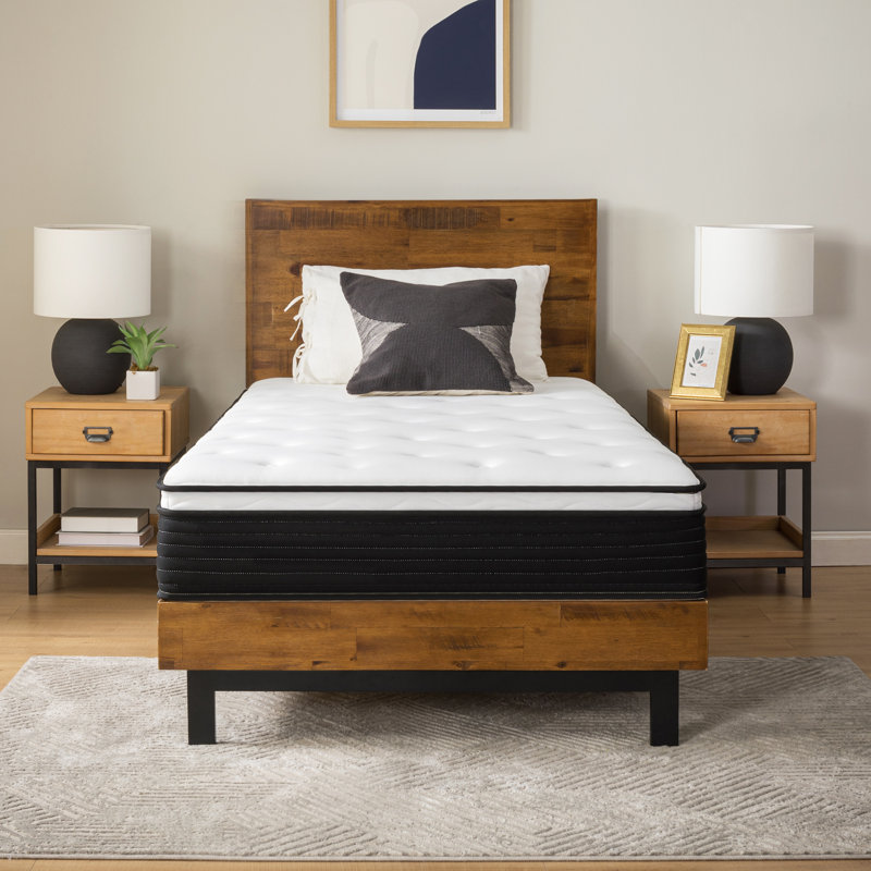 Zinus 8" Medium Euro Top Innerspring Mattress, Twin