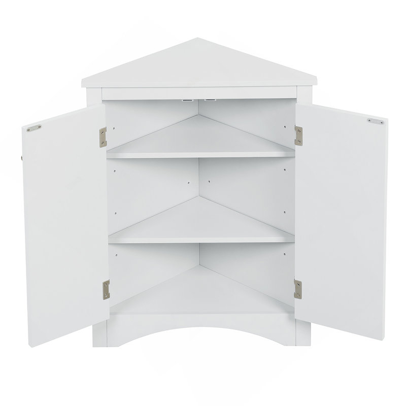 Armoire de rangement triangulaire, armoire de cuisine séparée, Blanc