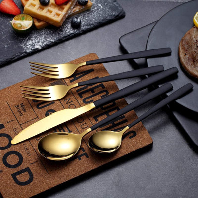 Everly Quinn Junies Stainless Steel Flatware Set - Service for 4