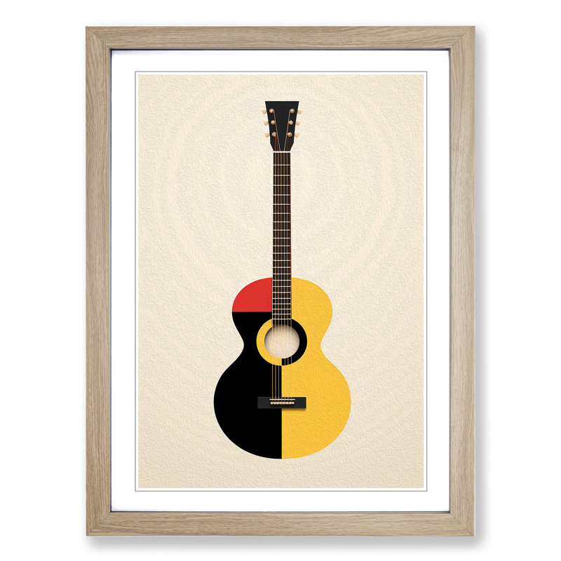 Guitar Minimalism - Framed Print, 46cmH x 34cmW