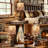 19" Small Rustic Cabin Bear Table Lamp