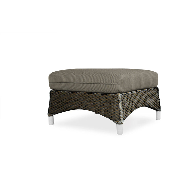 Mandalay Outdoor Ottoman, Decorline Natural, Mink