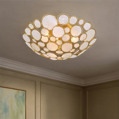 Palla 16'' Antique Gold Semi Flush Mount