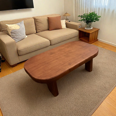Vintage Oval Solid Wood Coffee Table