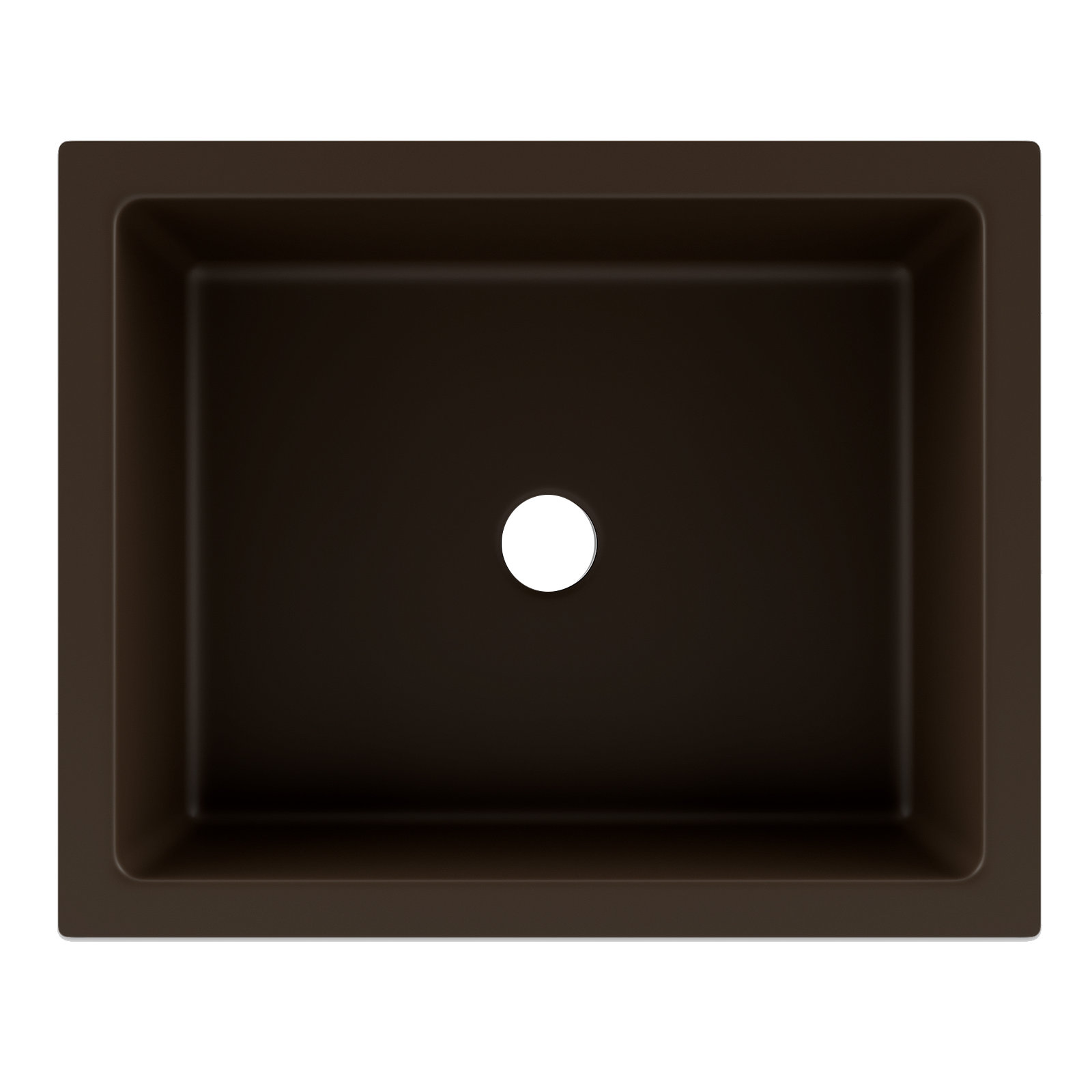 Lexicon Quartz Composite Rectangle Vanity Sink, Mocha