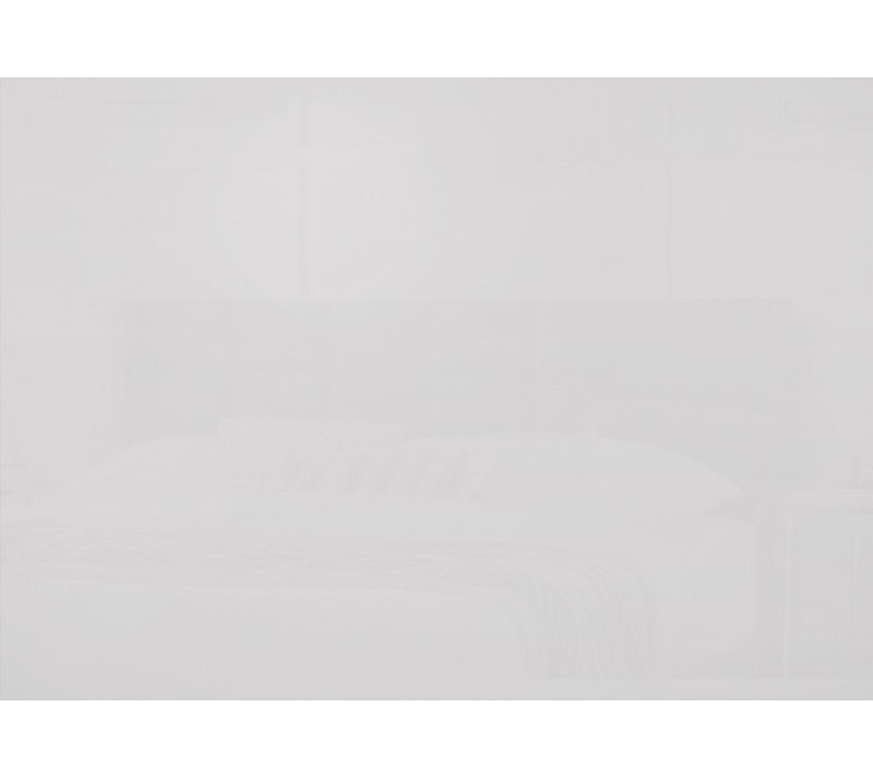 1pièce grand lit à panneau à finition blanche sans sommier, robuste et amp; Mobilier de chambre à coucher en bois durable