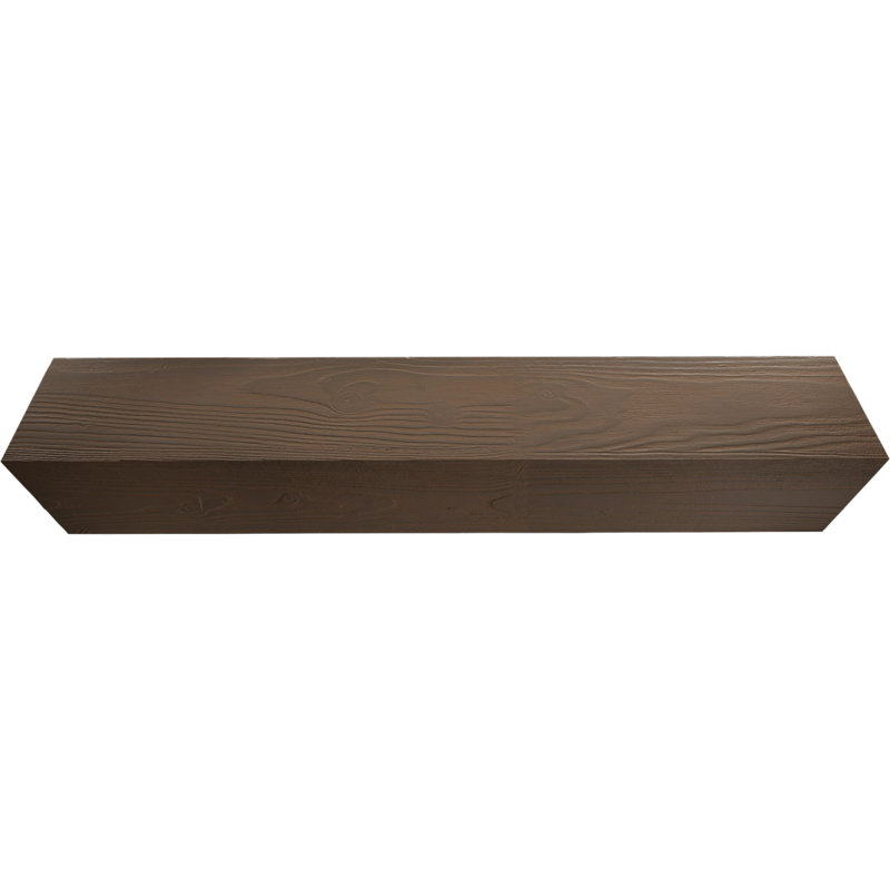 Poutre de plafond à 3 côtés en faux bois Endurathane sablé (poutre en U), H 10 po x l 4 po, Écorce de cèdre, 10 pi L