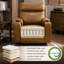 Fauteuil inclinable électrique en cuir véritable à paroi zéro avec appui-tête réglable, ports de charge USB et Type-C-131256410