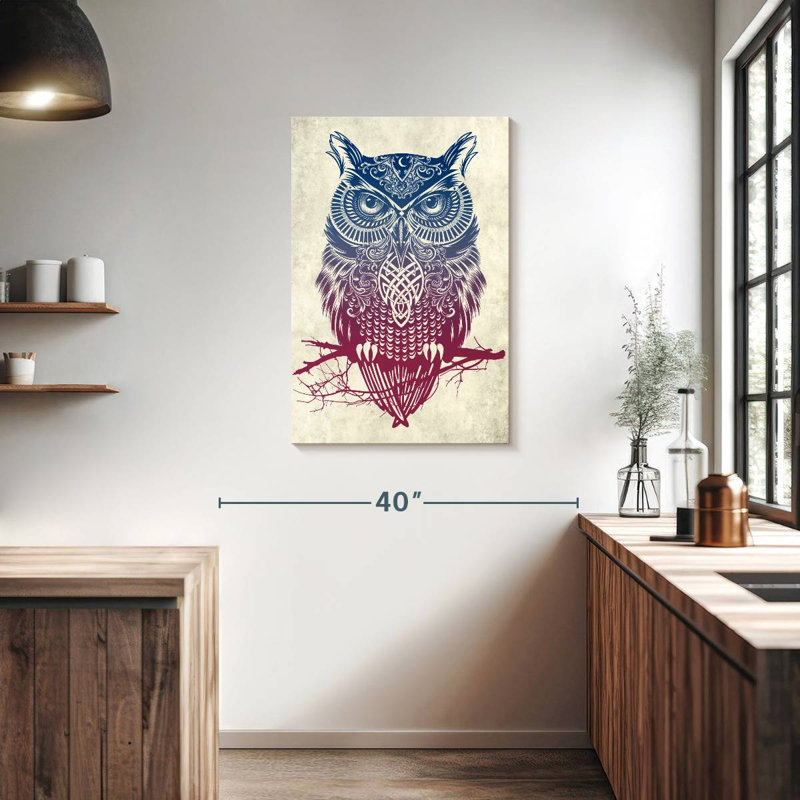 Brampt Warrior Owl, 36" H x 24" W
