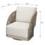 Ensemble de chaises pivotantes pour 5 personnes avec coussins Sunbrella Malibu