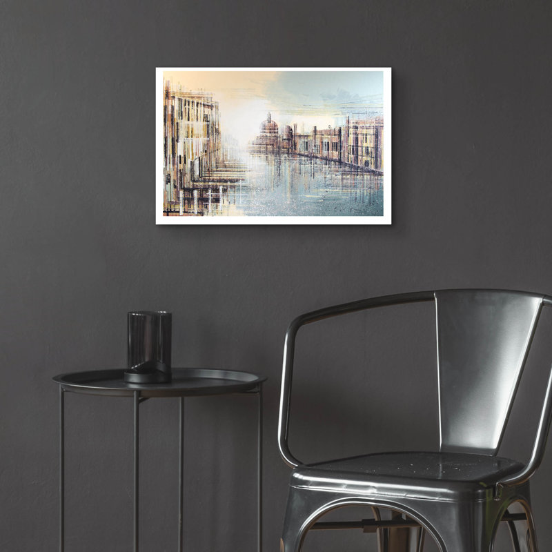 «Idellic Venice at Sunset» par Marc Todd, art mural en verre acrylique, H 16 po x l 24 po x P 0,2 po