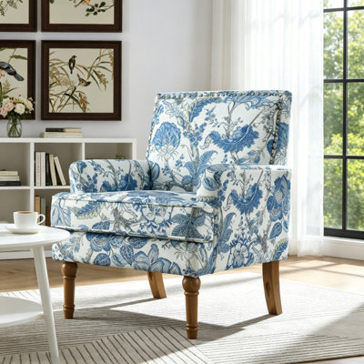 Upholstered Accent Chair Armchair With Nailhead Trim