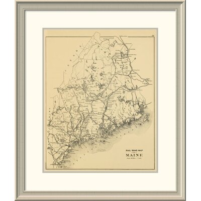 Railroad Map of Maine, 1894' Framed Print -  East Urban Home, EASN3972 39506939