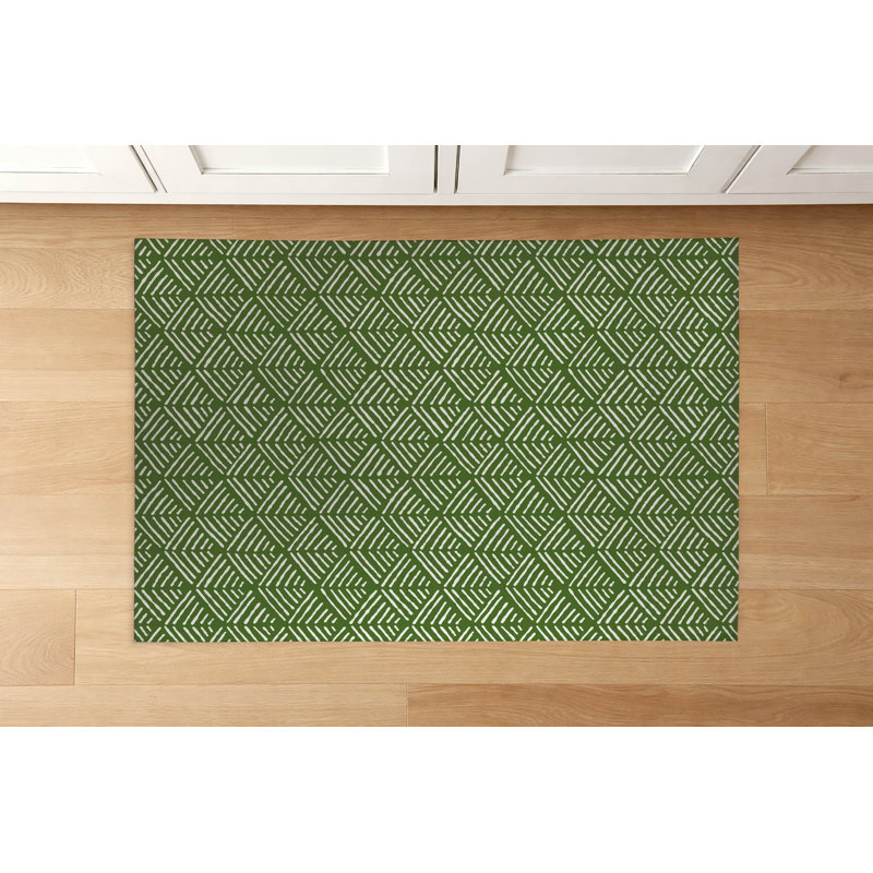 Tapis de cuisine Tribal Dreamer, Rectangulaire 2 pi x 3 pi, Vert olive