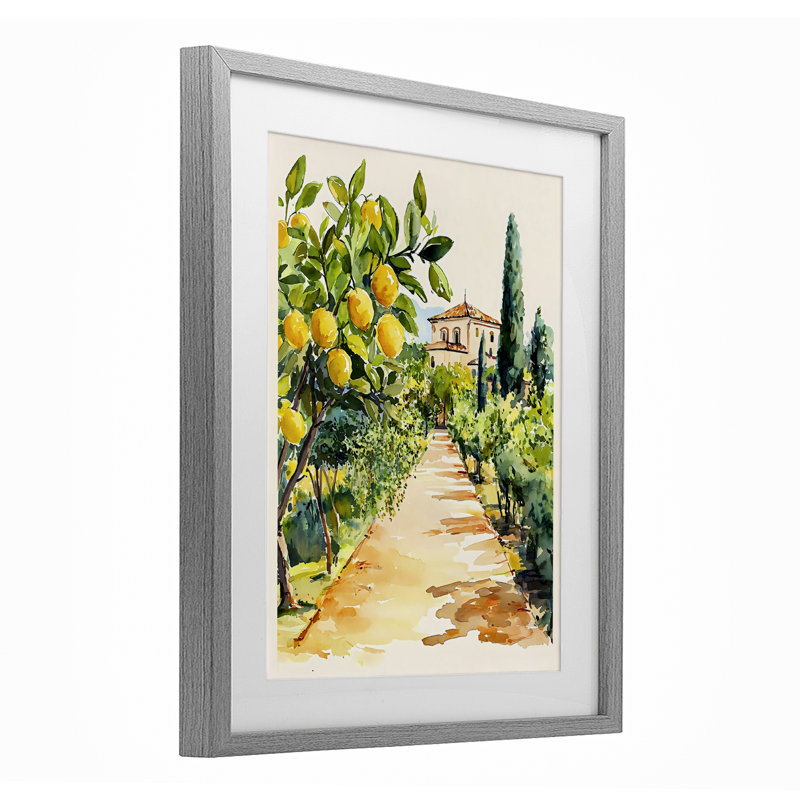 «Lemon Grove Pathway», reproduction encadrée sous verre, design par LSR Design Studio, 16 x 13