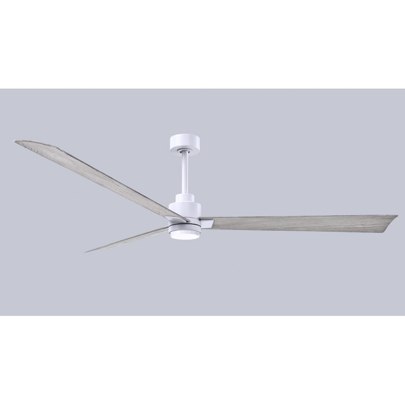 Ventilateur de plafond Alessandra, Ton bois de grange, Blanc mat, 72"