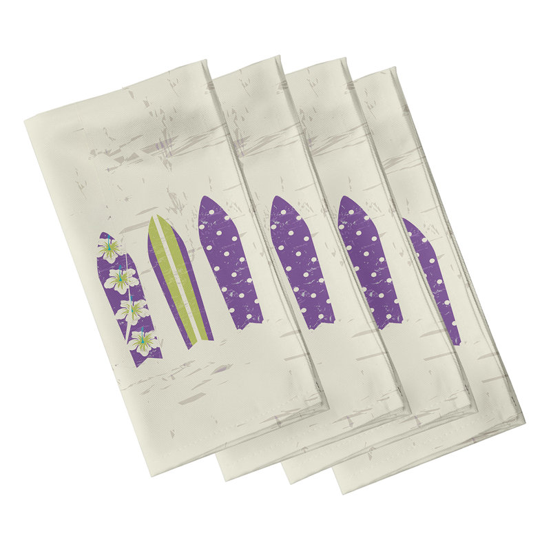 Leviner Polyester Square Napkin, Purple/Green