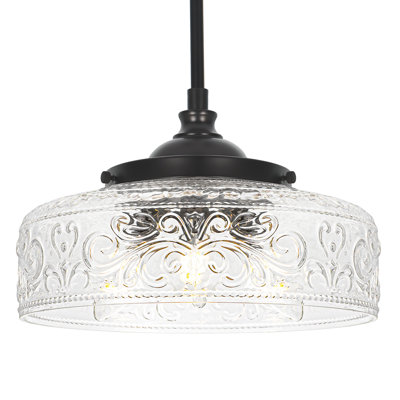 12" 3-Light Black Pendant Light, Dual Mount Ceiling & Hanging Fixtures, 90° Swivel, Adjustable Height