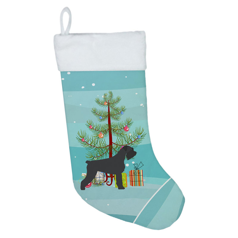Chaussette de noël joyeux de noël, Schnauzer géant