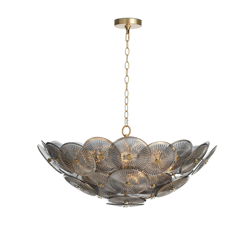 Holly 9 - Light Chandelier, Smoke