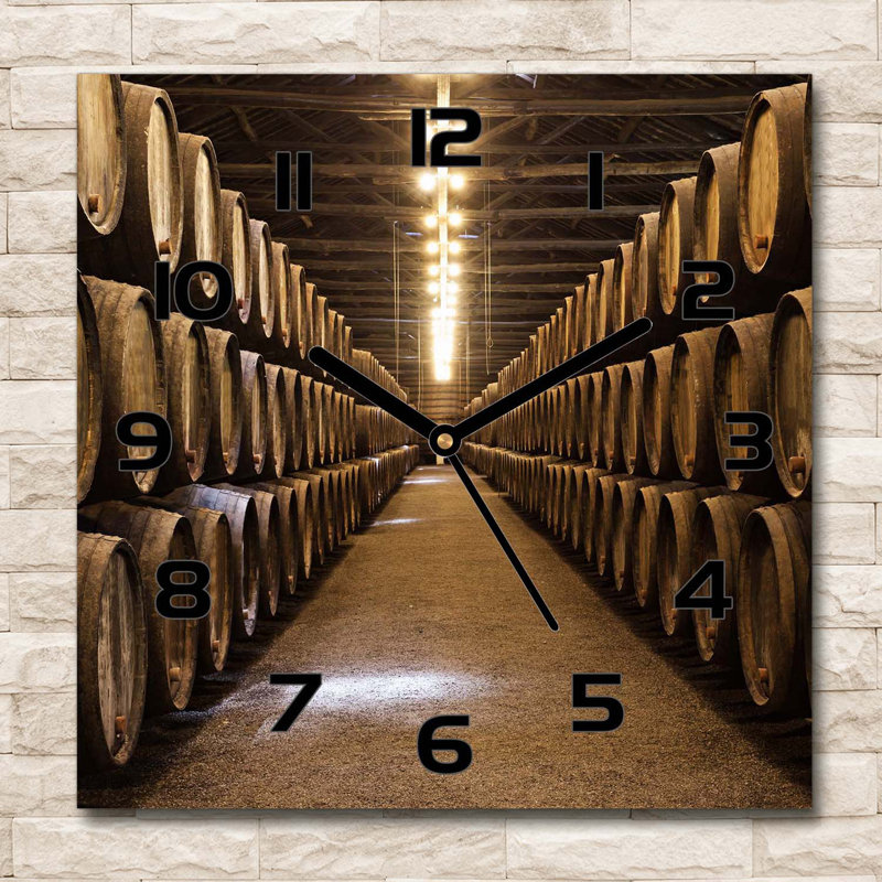 Hayzel Glass Wall Clock, Black