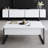 Modern TV Stand with Metal Legs, White & Black, 70.9 x 11.8 x 19.7 inches | 100% Melamine Coated Particle Board, Thickness: 0.7 inches | Stylish & Durable Design for Living Room & Entertainment Areas