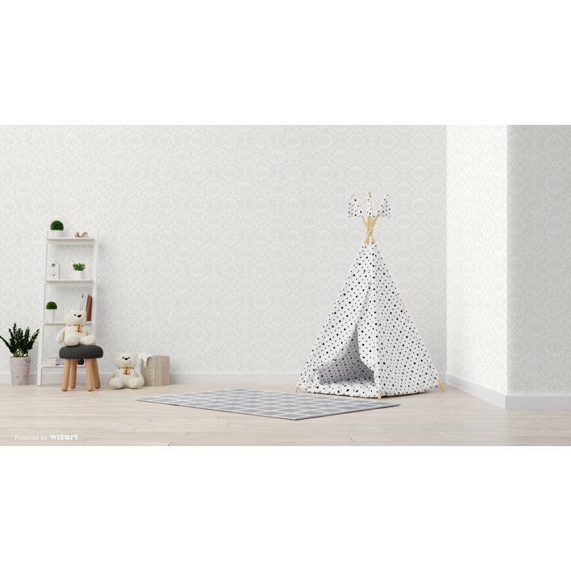 Aliyah 10m x 53cm Wallpaper Roll, White