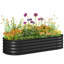 Outsunny Galvanised Raised Beds for Garden, 150 x 62 x 30cm-2019640984