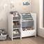 Bibliothèque et organisateur de rangement pour jouets, bibliothèque multifonctionnelle à 4 niveaux avec 3 tiroirs pliables en tissu