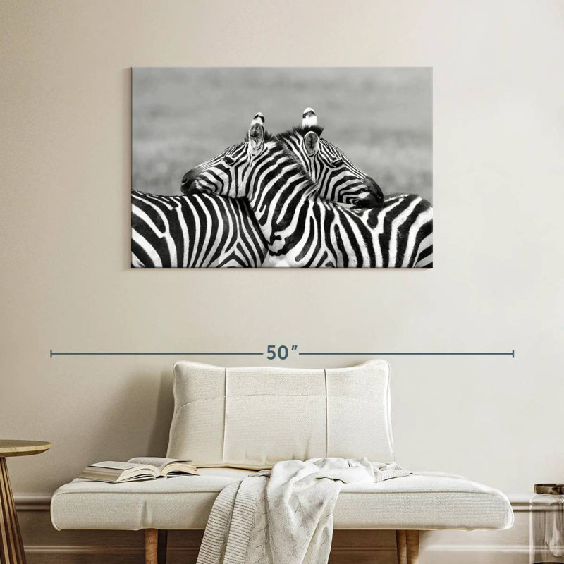 Brampt Loving Zebras, 26" H x 39" W