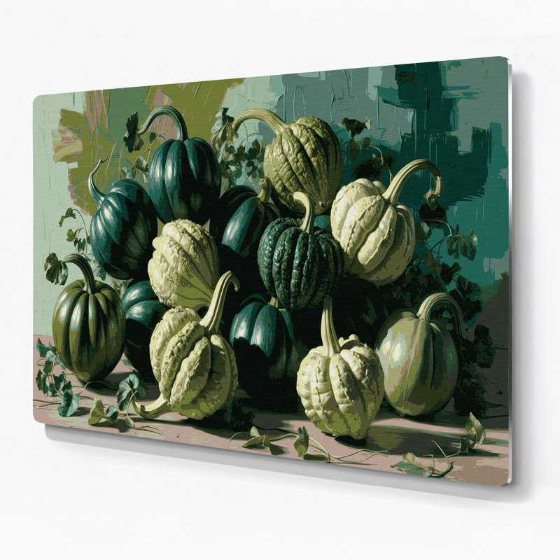 Légumes, art mural vert Chayote en métal, H 16 po x l 20 po