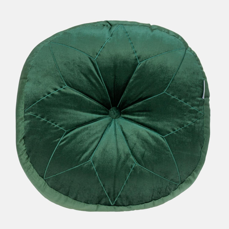 Viscose Velvet Throw Pillow, Dark Green
