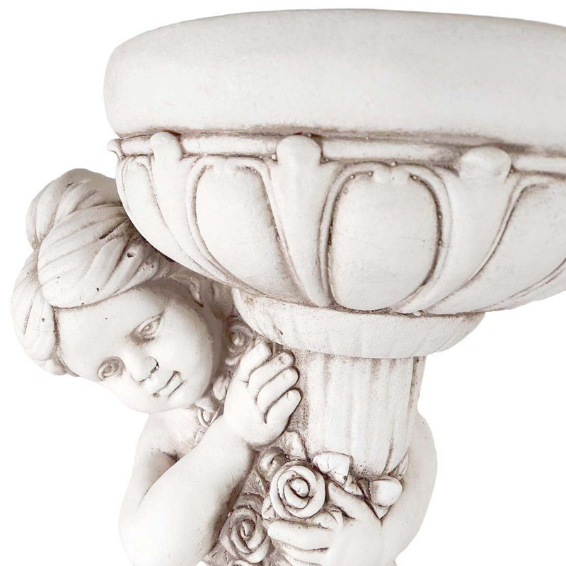 JANET Girl Planter 75cm Antique Stone Effect