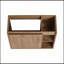 Meuble-lavabo mural 24 po avec lavabo en céramique blanche et porte à fermeture en douceur