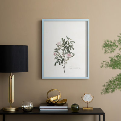 Reproduction florale vintage encadrée CCII - bois massif