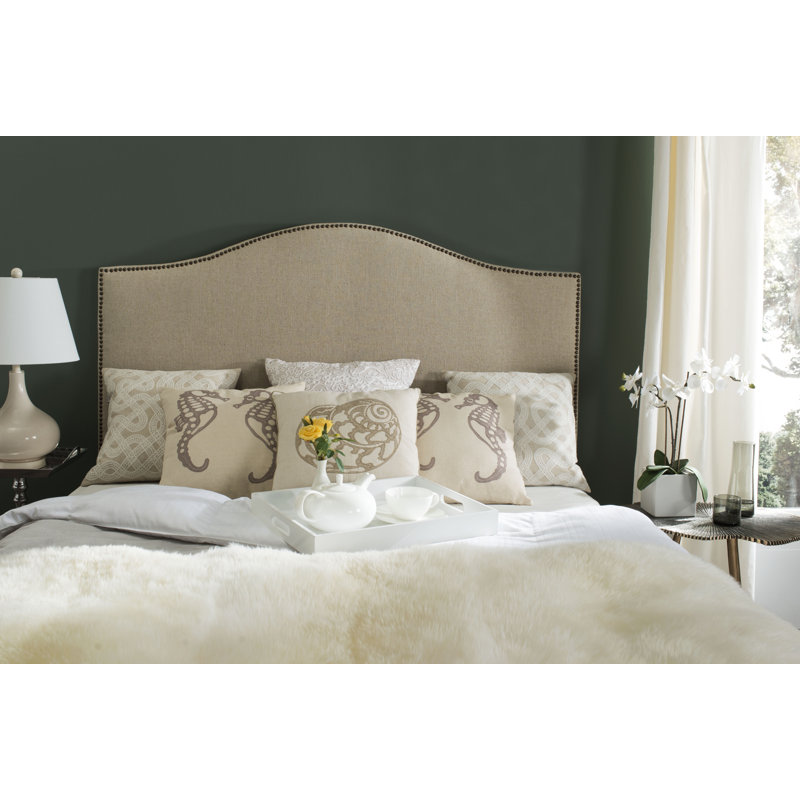 Upholstered Headboard, Queen, Hemp, Linen