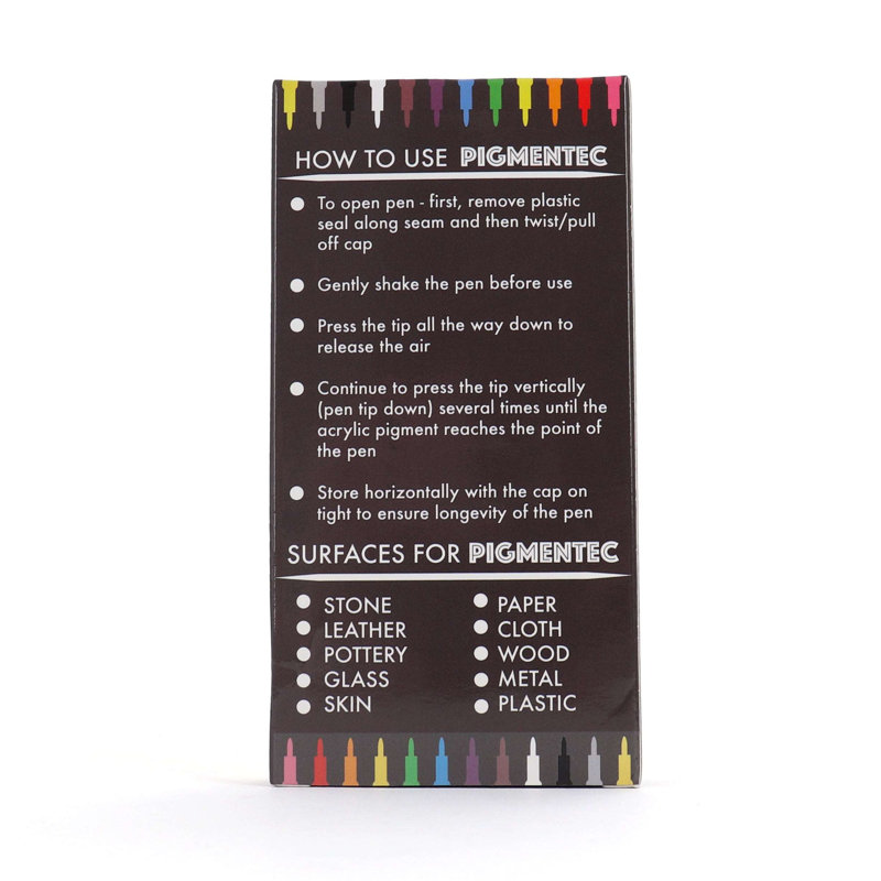 Trousse de peinture acrylique, H 12,50 po x l 9,50 po x P 1 po