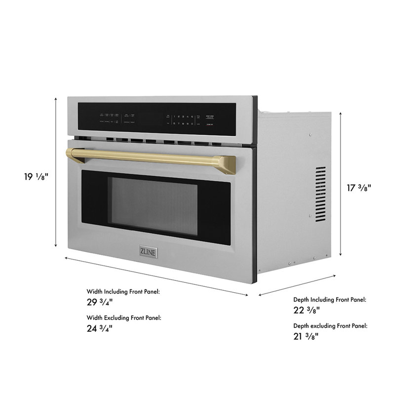 29.75" 1.6 cu ft. 1000 - Watt Convection Built-In Microwave with Sensor Cooking, Champagne Bronze