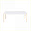 Contemporary Solid Rubber Wood Coffee Table with Shelf for Living Room, Space-Saving
