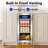 15" 165 Cans Built-In and Freestanding Beverage Refrigerator Beer Drink Cooler with Reversible Glass Door,Blue LED and Safety Lock-118228654