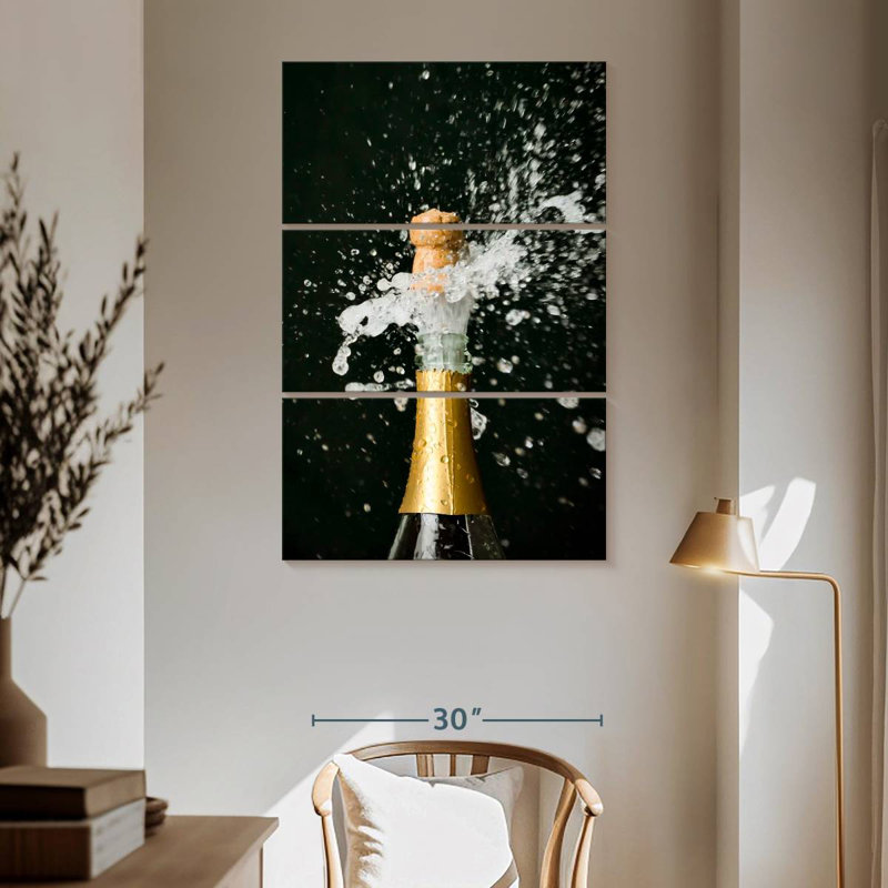 Yarlin Champagne Bottle, 65" H x 42" W
