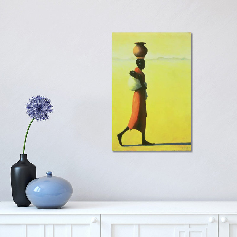 Woman Walking 1 Piece Wrapped Canvas Painting, 30.48 cm H x 45.72 cm W
