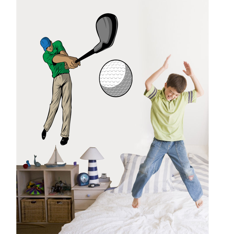 Adhésif décoratif golfeur Winn, H 48 po x l 37,5 po