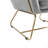 29.5"W Gray Velvet Accent Chair With Metal Base-1904916202