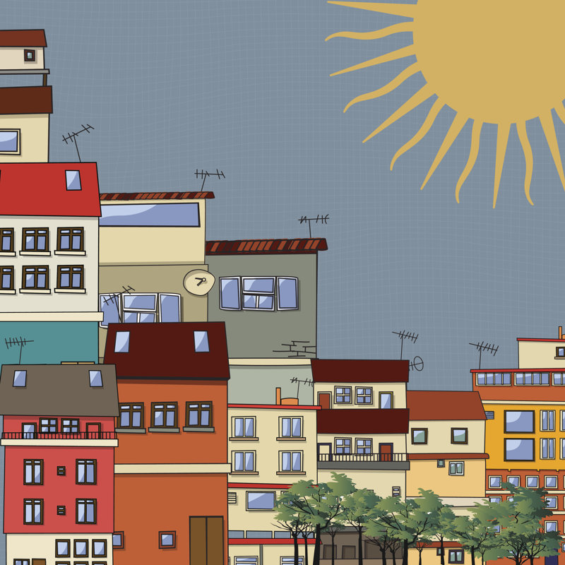 Talarico City Hot - Wrapped Canvas Print, 30cm H x 30cm W x 3.8cm D