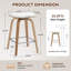 Tabouret de comptoir pivotant 26 po avec structure en bois cintré-416786107